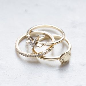 C + I Sur Mer Stackable Shell Rings